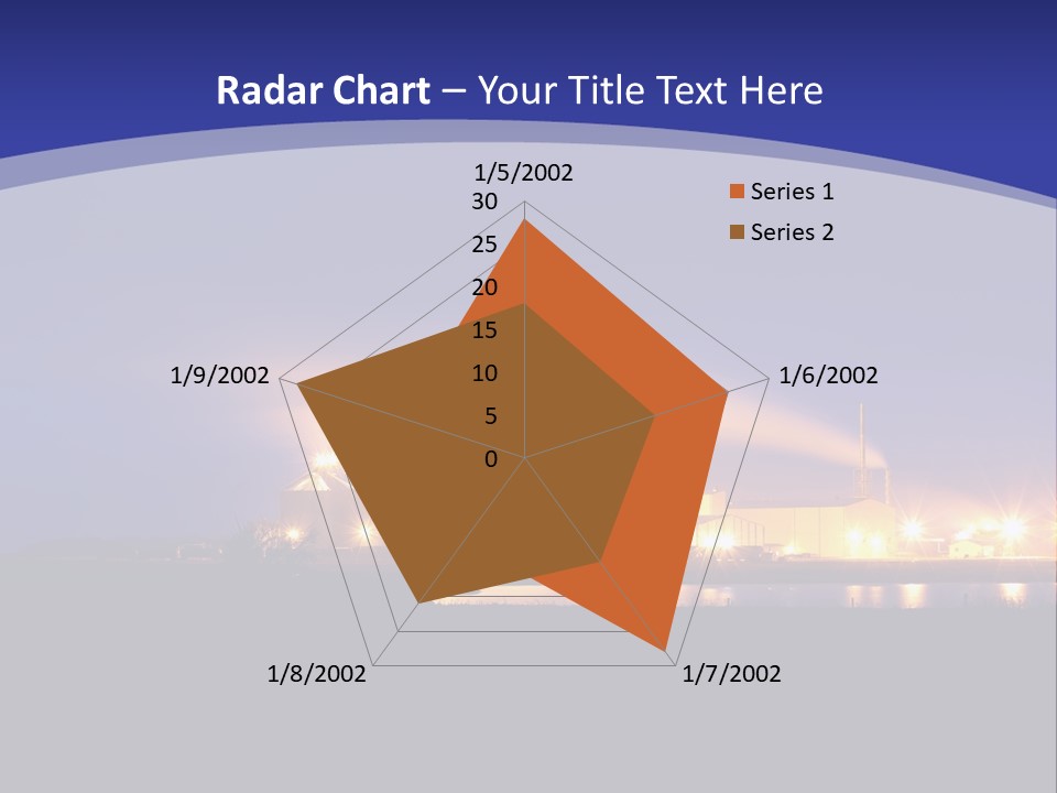 A Power Plant At Night Powerpoint Presentation Template PowerPoint Template