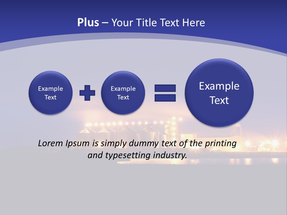 A Power Plant At Night Powerpoint Presentation Template PowerPoint Template