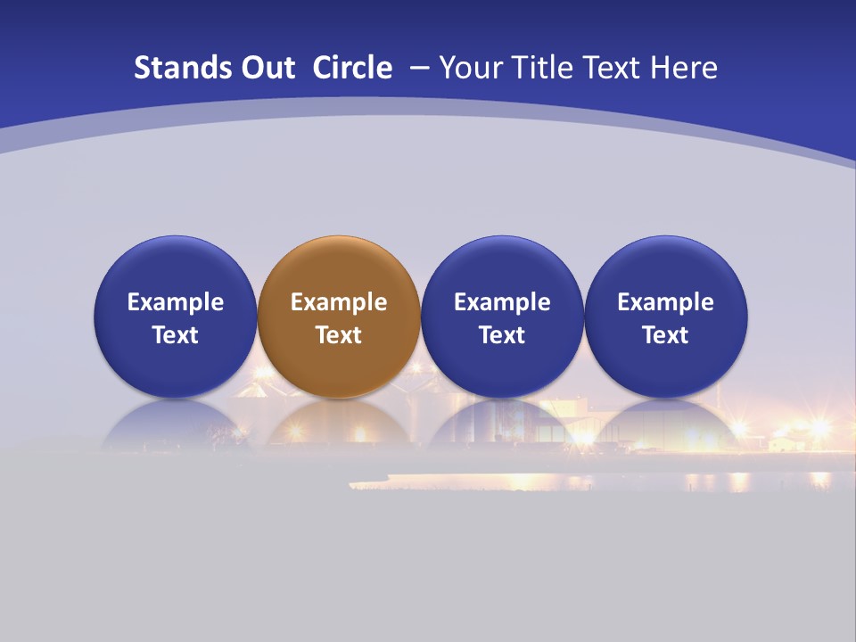 A Power Plant At Night Powerpoint Presentation Template PowerPoint Template