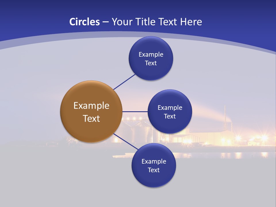 A Power Plant At Night Powerpoint Presentation Template PowerPoint Template