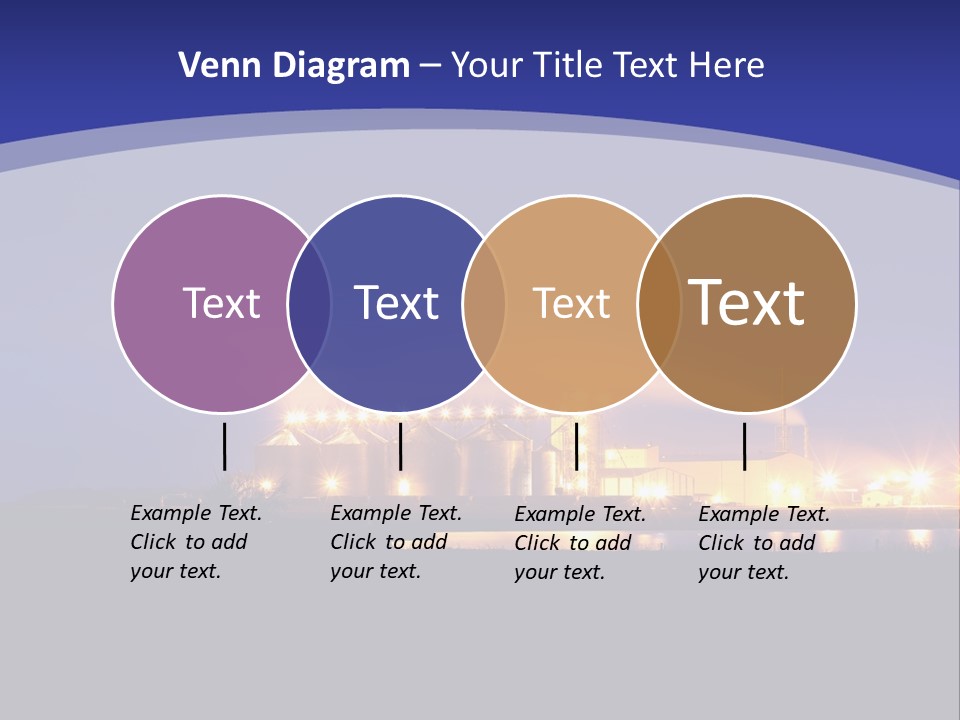 A Power Plant At Night Powerpoint Presentation Template PowerPoint Template
