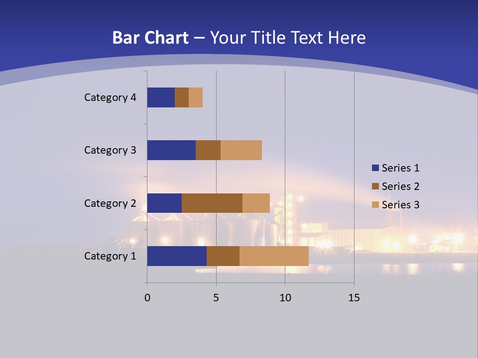 A Power Plant At Night Powerpoint Presentation Template PowerPoint Template
