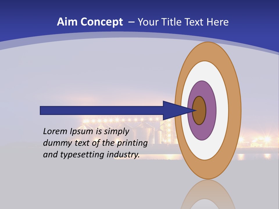 A Power Plant At Night Powerpoint Presentation Template PowerPoint Template