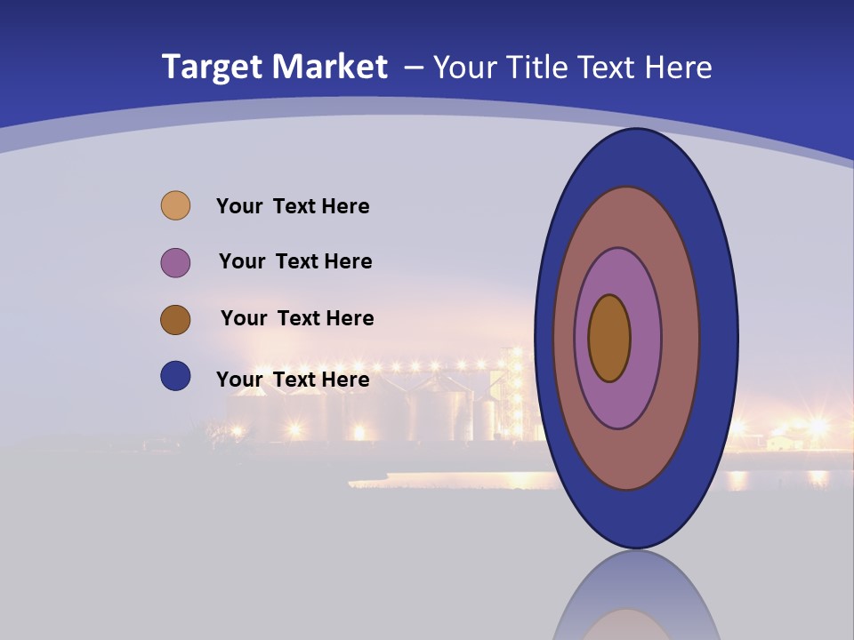 A Power Plant At Night Powerpoint Presentation Template PowerPoint Template