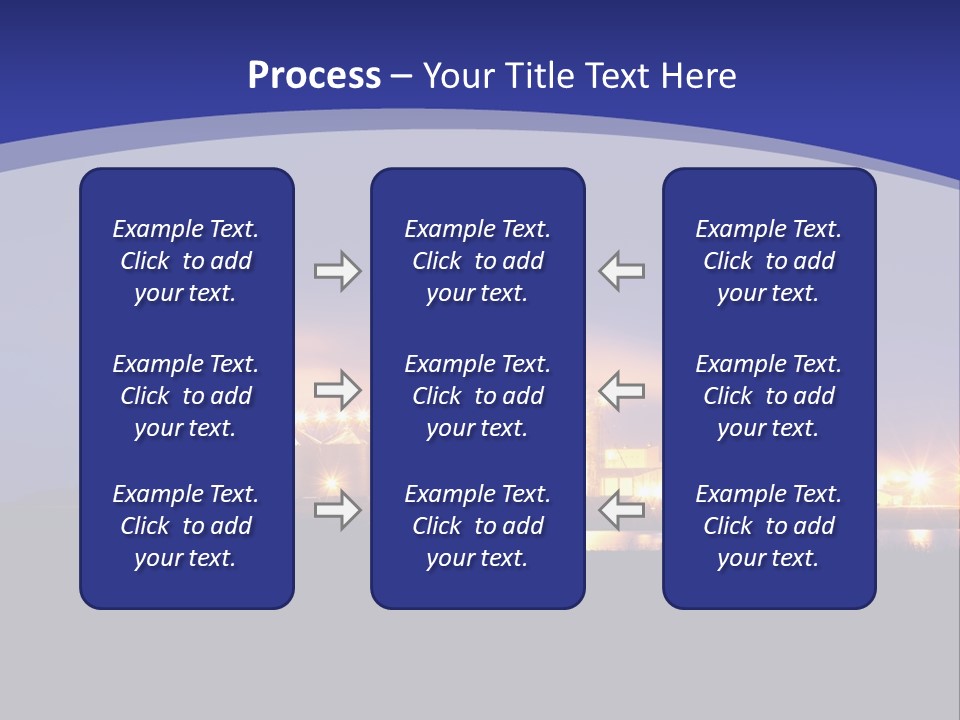 A Power Plant At Night Powerpoint Presentation Template PowerPoint Template