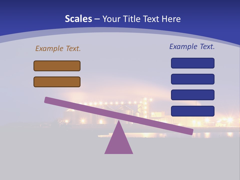 A Power Plant At Night Powerpoint Presentation Template PowerPoint Template
