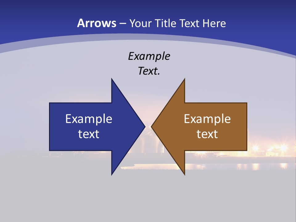 A Power Plant At Night Powerpoint Presentation Template PowerPoint Template