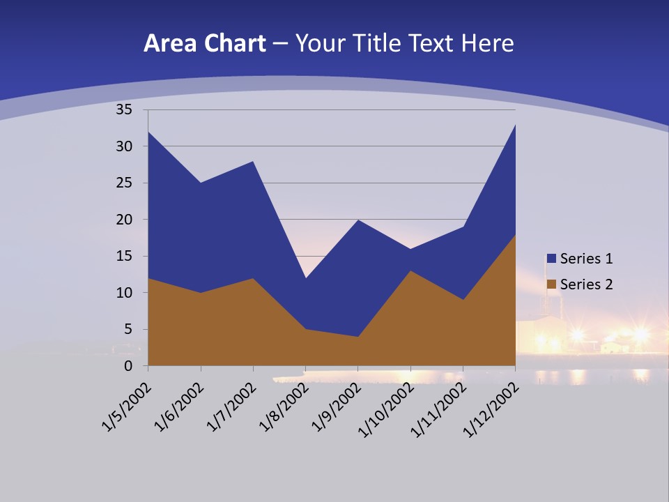 A Power Plant At Night Powerpoint Presentation Template PowerPoint Template