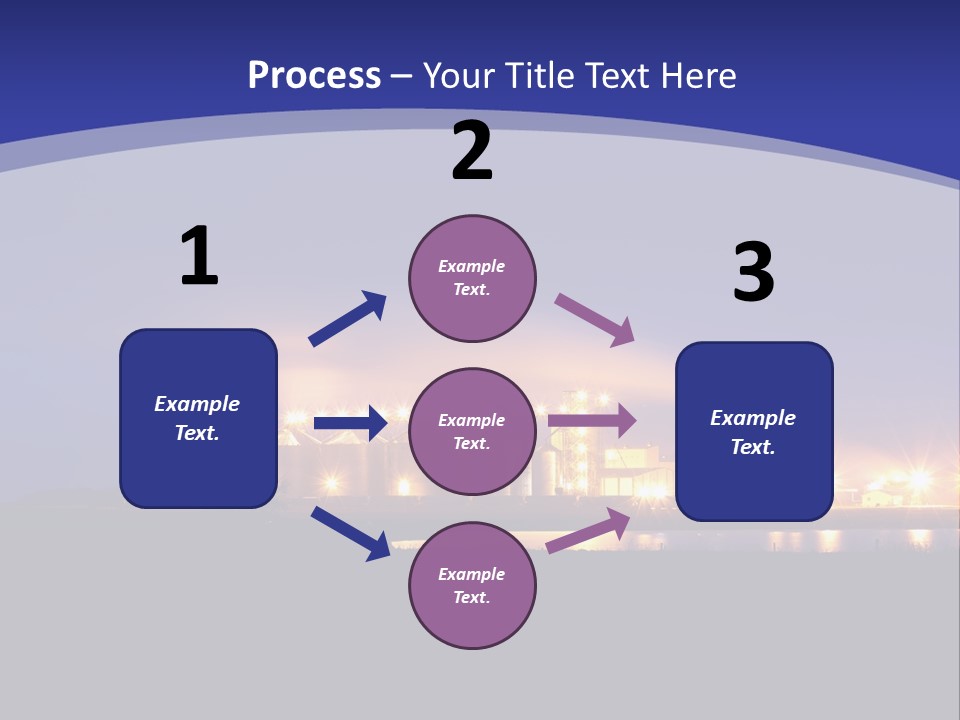 A Power Plant At Night Powerpoint Presentation Template PowerPoint Template