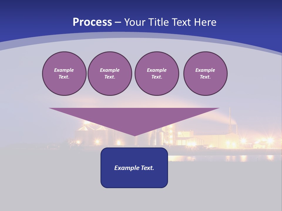 A Power Plant At Night Powerpoint Presentation Template PowerPoint Template
