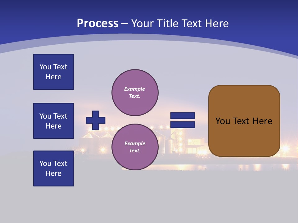 A Power Plant At Night Powerpoint Presentation Template PowerPoint Template