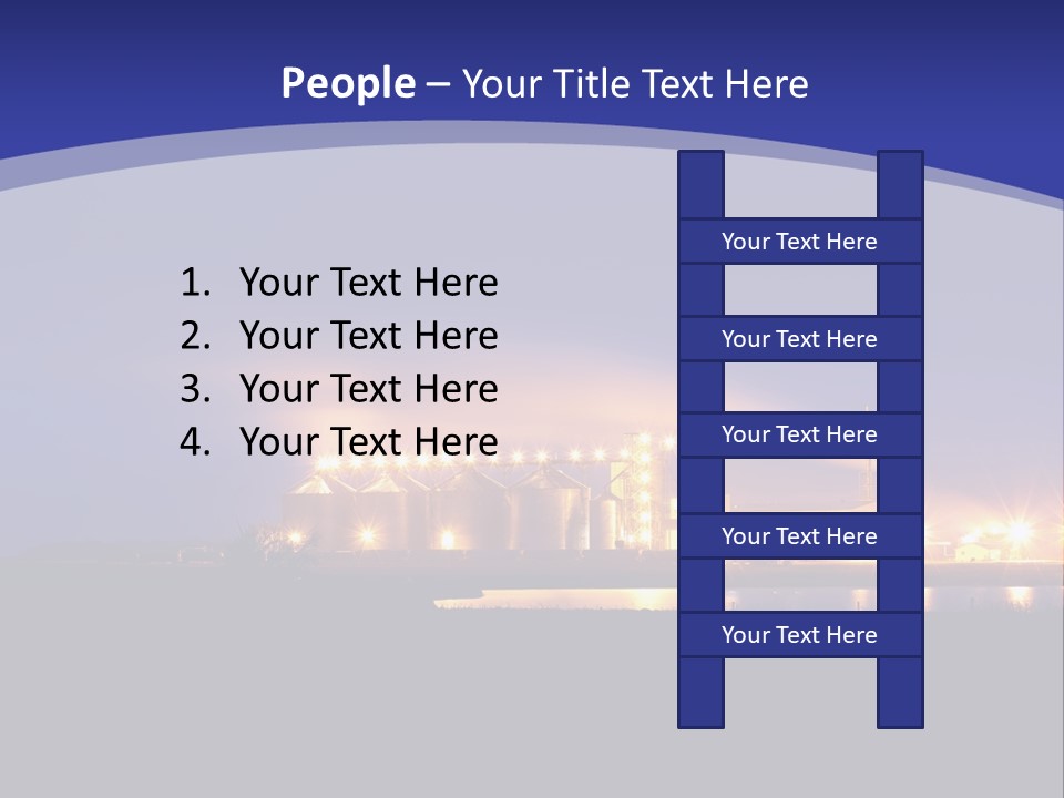 A Power Plant At Night Powerpoint Presentation Template PowerPoint Template