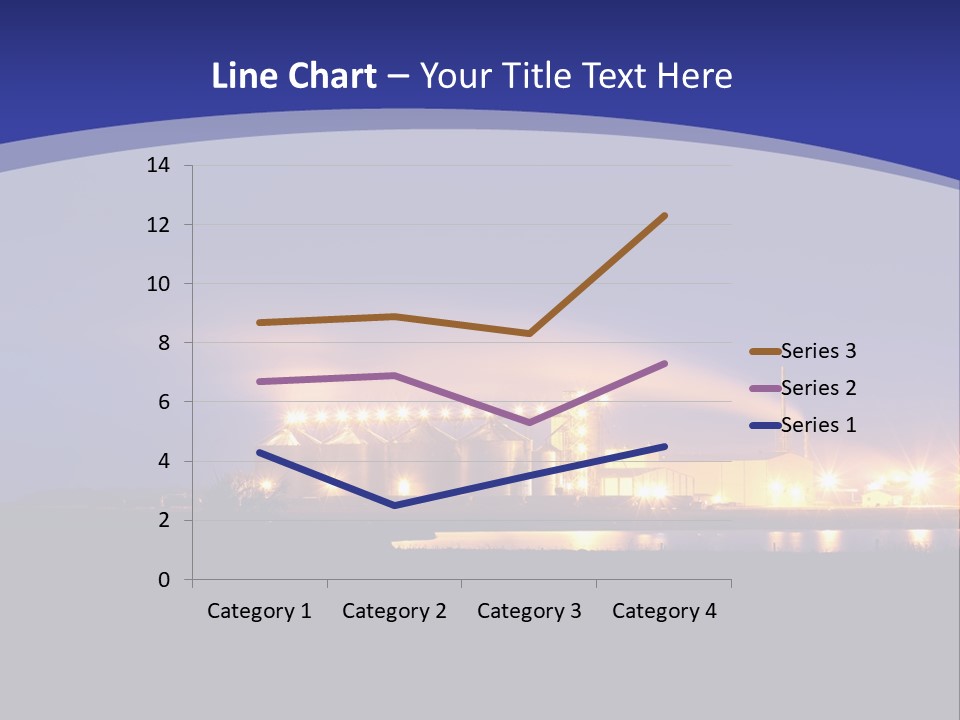 A Power Plant At Night Powerpoint Presentation Template PowerPoint Template
