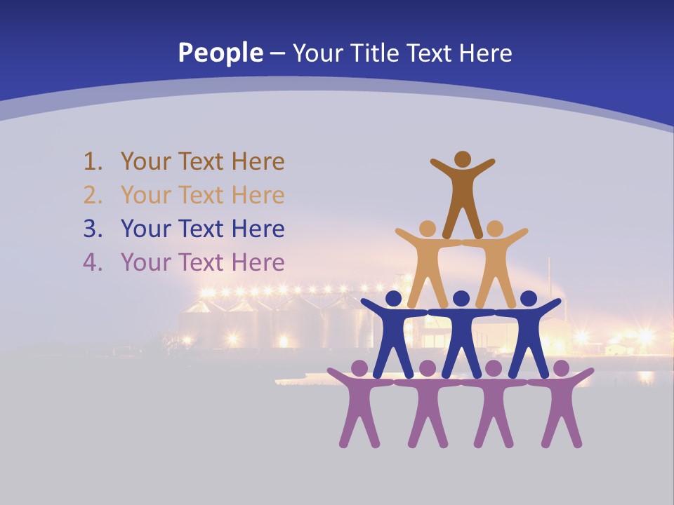 A Power Plant At Night Powerpoint Presentation Template PowerPoint Template