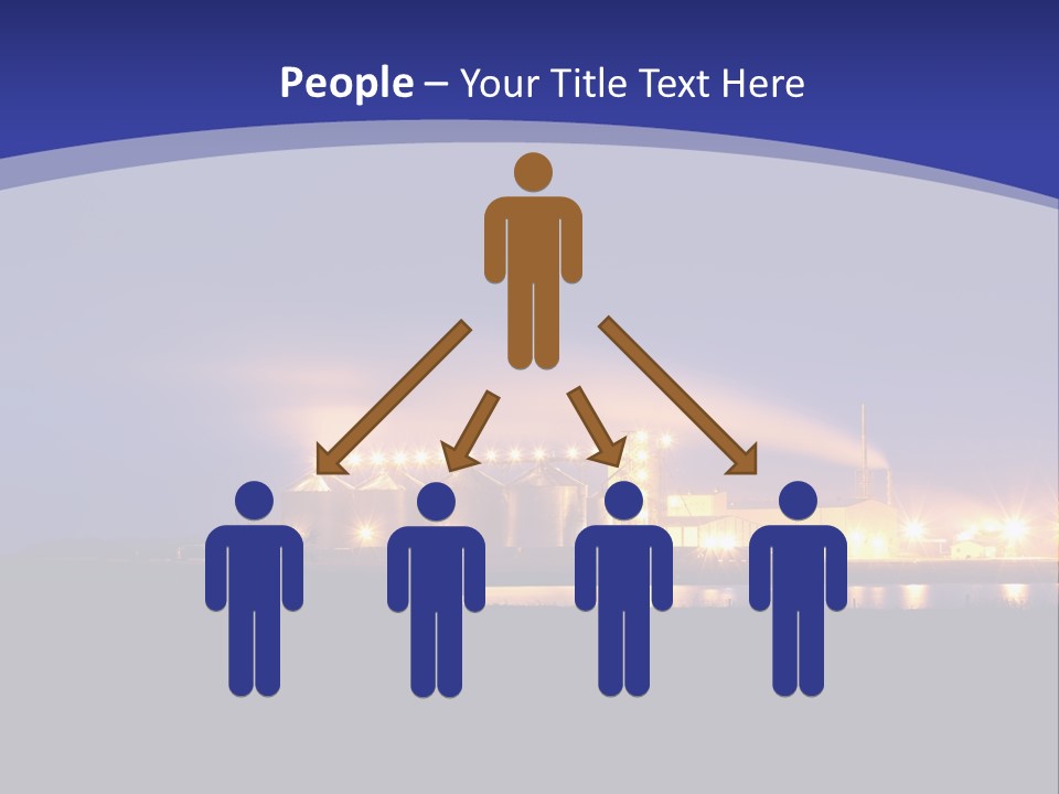 A Power Plant At Night Powerpoint Presentation Template PowerPoint Template