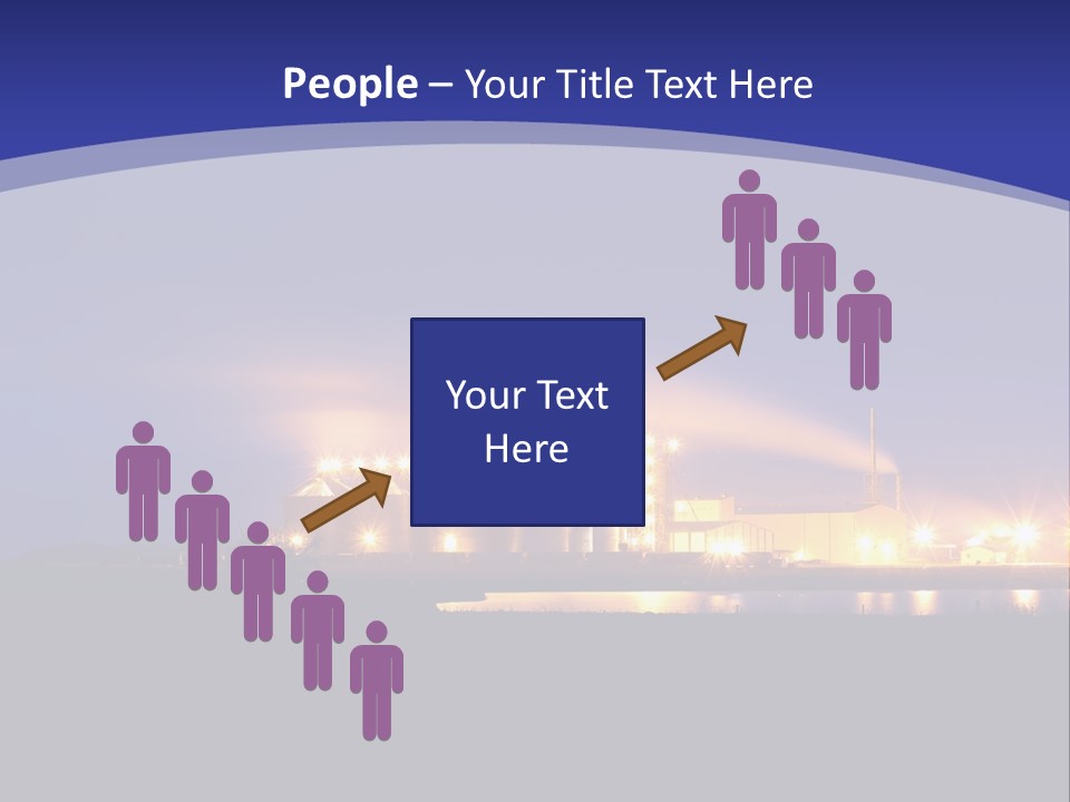 A Power Plant At Night Powerpoint Presentation Template PowerPoint Template