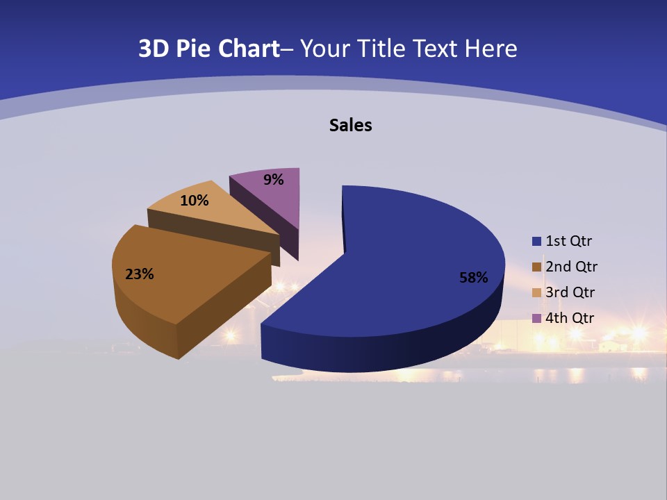 A Power Plant At Night Powerpoint Presentation Template PowerPoint Template