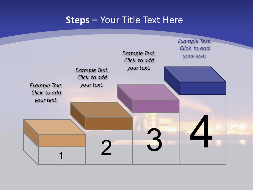 A Power Plant At Night Powerpoint Presentation Template PowerPoint Template