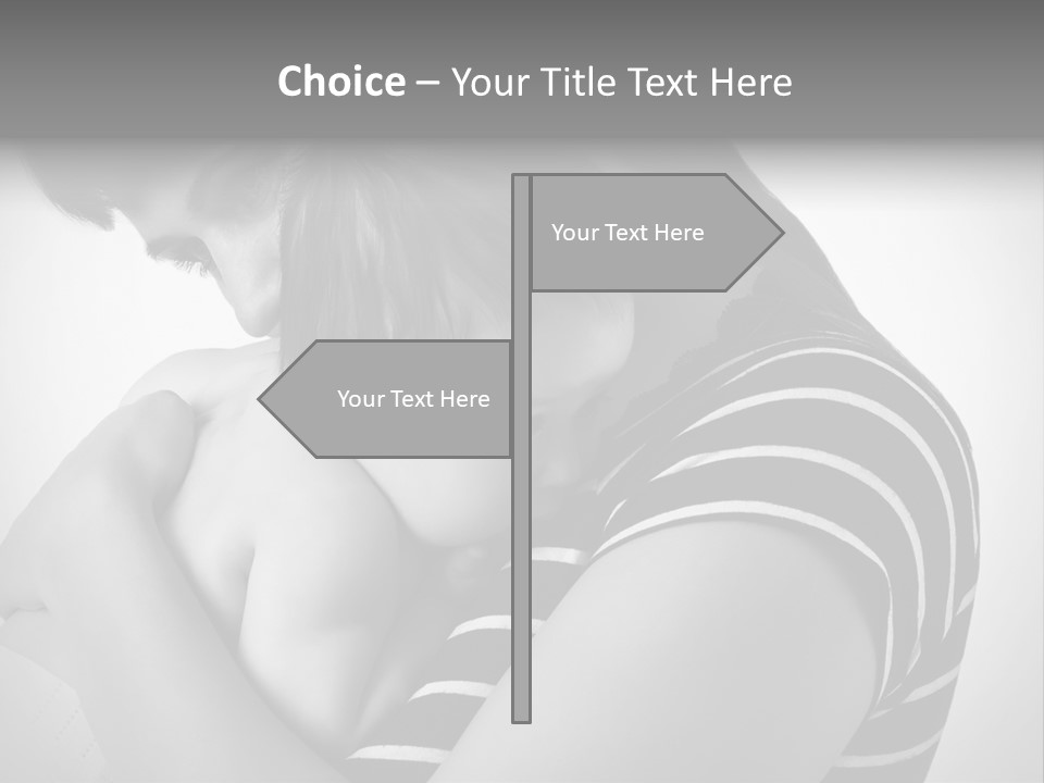 A Woman Holding A Baby In Her Arms PowerPoint Template