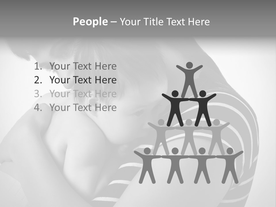 A Woman Holding A Baby In Her Arms PowerPoint Template