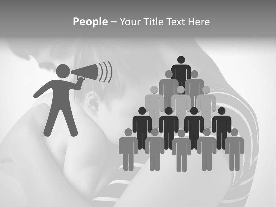 A Woman Holding A Baby In Her Arms PowerPoint Template