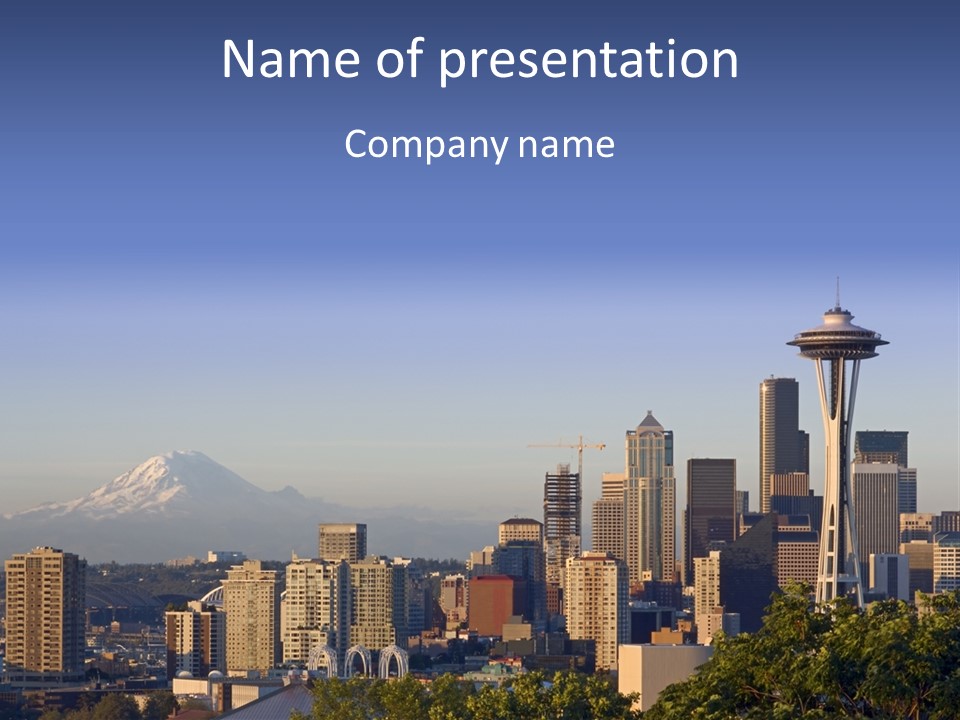 Needle Sunset Mountain PowerPoint Template