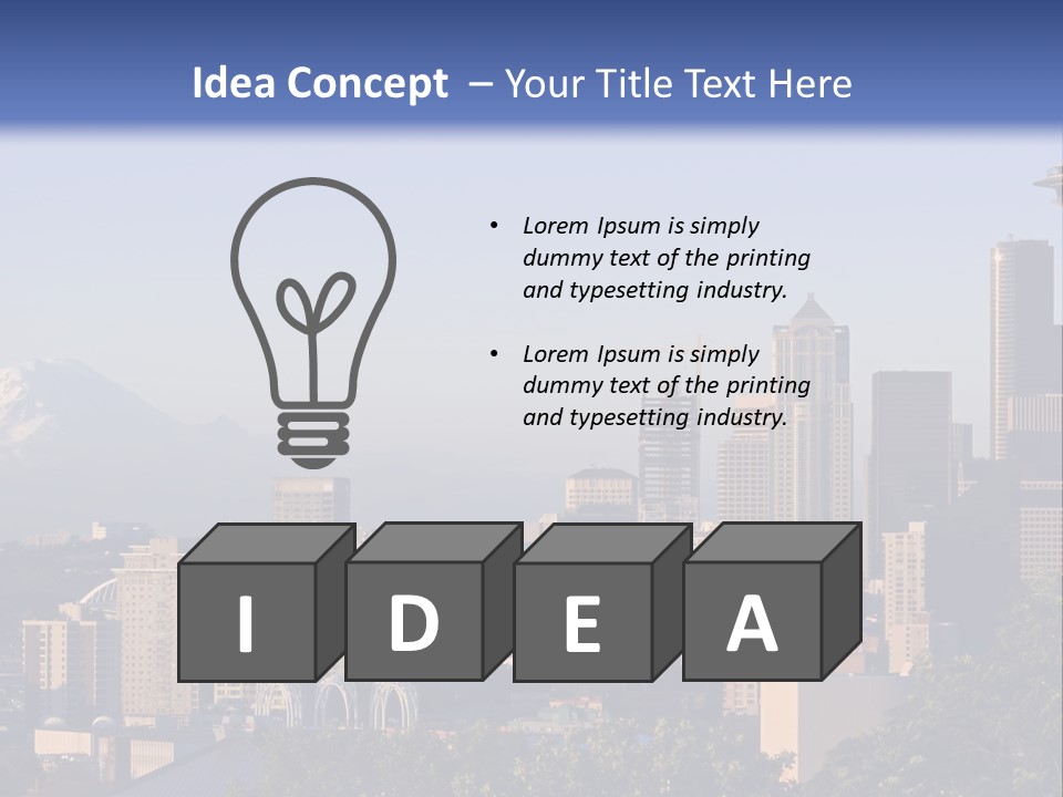 Needle Sunset Mountain PowerPoint Template