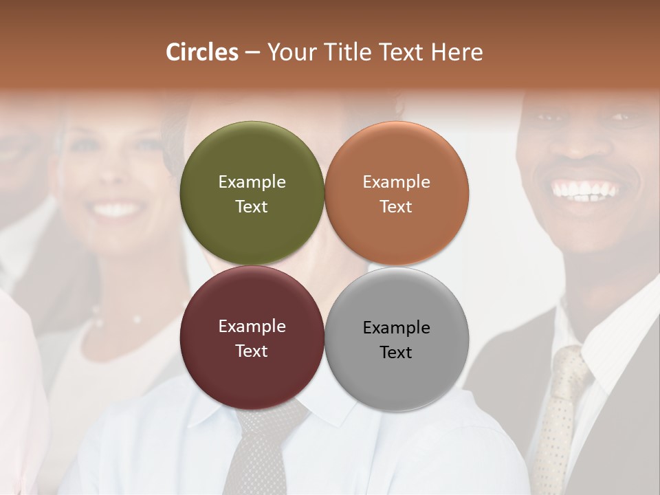 A Group Of Business People Are Smiling For The Camera PowerPoint Template