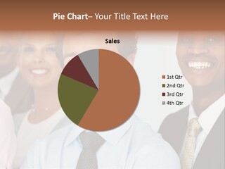 A Group Of Business People Are Smiling For The Camera PowerPoint Template