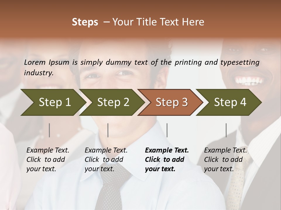 A Group Of Business People Are Smiling For The Camera PowerPoint Template