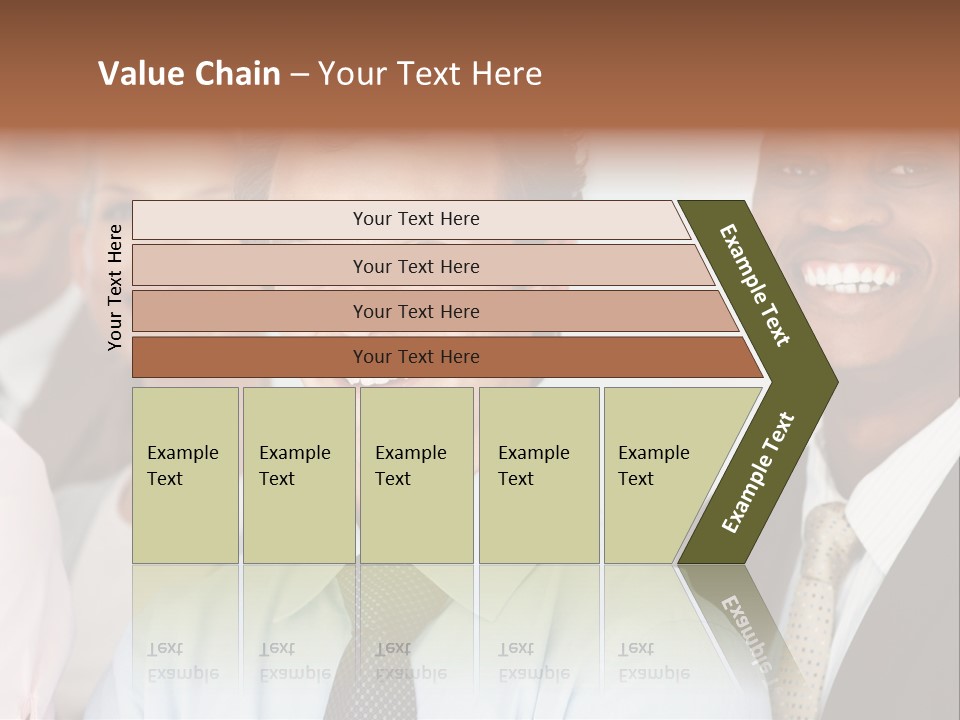 A Group Of Business People Are Smiling For The Camera PowerPoint Template