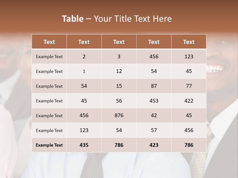 A Group Of Business People Are Smiling For The Camera PowerPoint Template