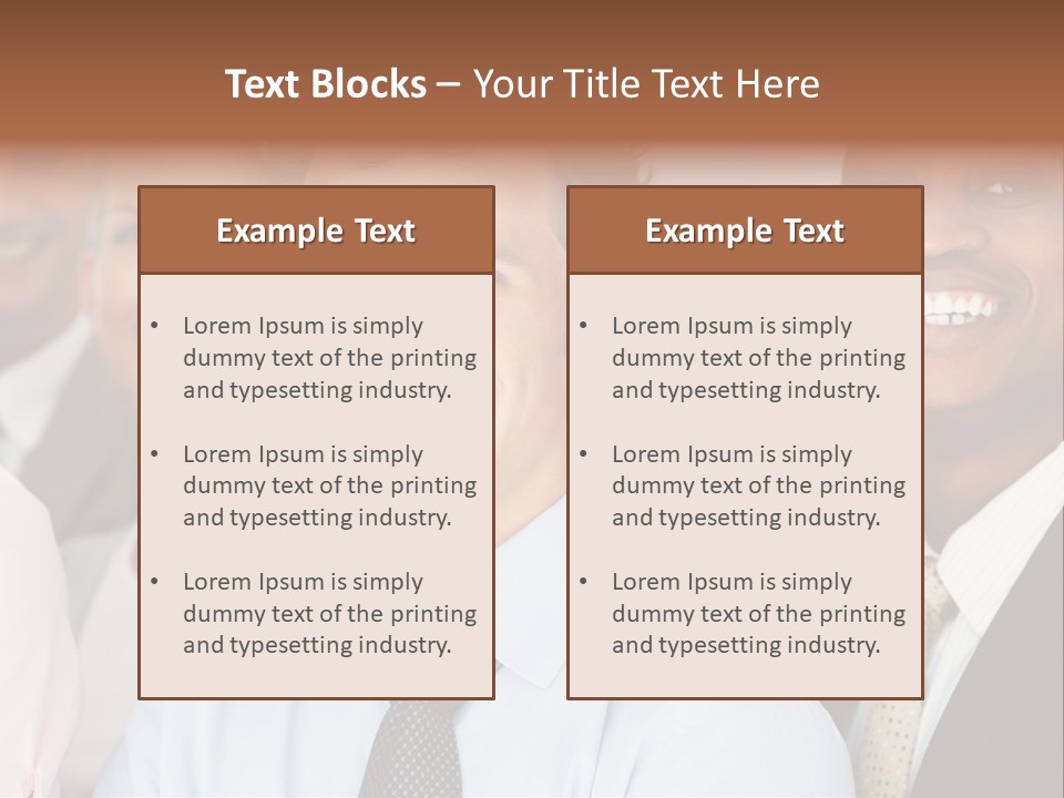 A Group Of Business People Are Smiling For The Camera PowerPoint Template