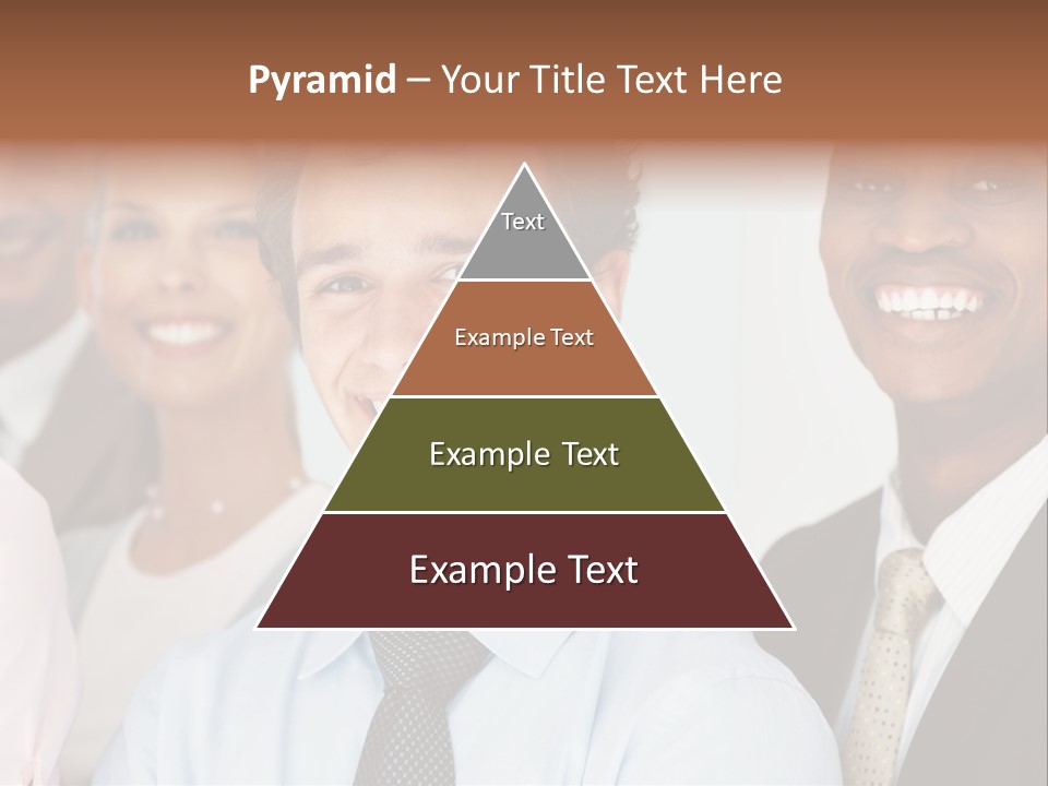 A Group Of Business People Are Smiling For The Camera PowerPoint Template