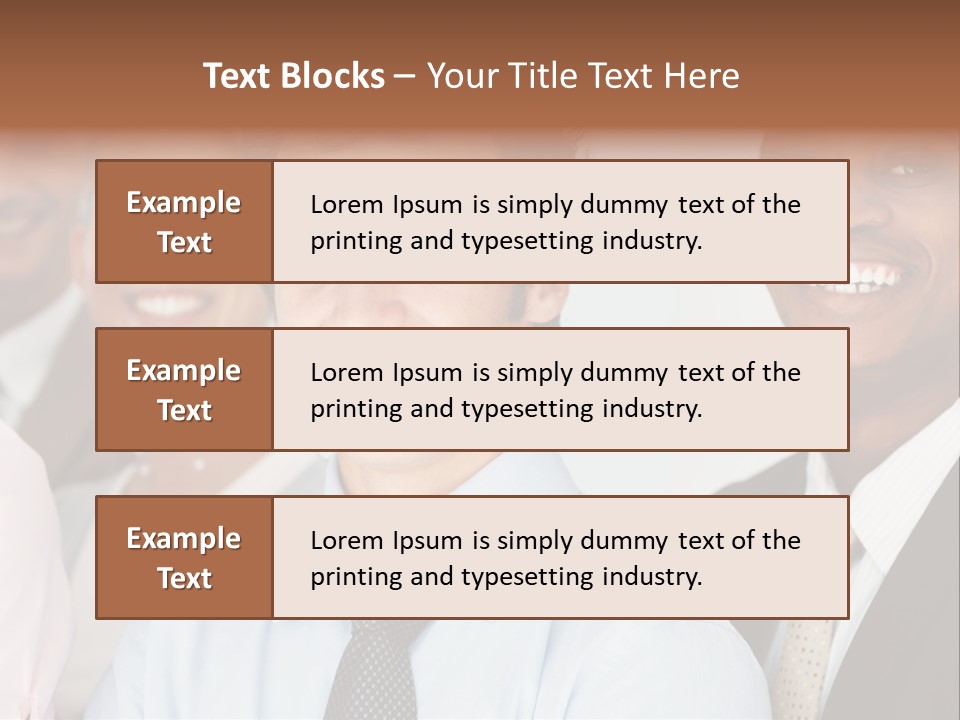 A Group Of Business People Are Smiling For The Camera PowerPoint Template