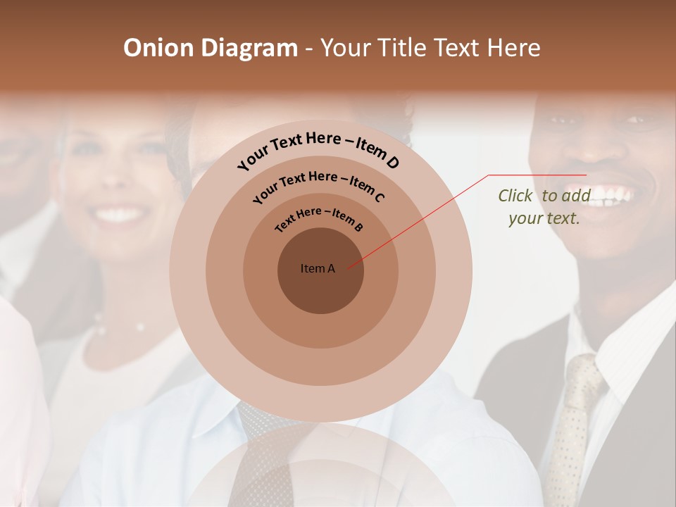 A Group Of Business People Are Smiling For The Camera PowerPoint Template