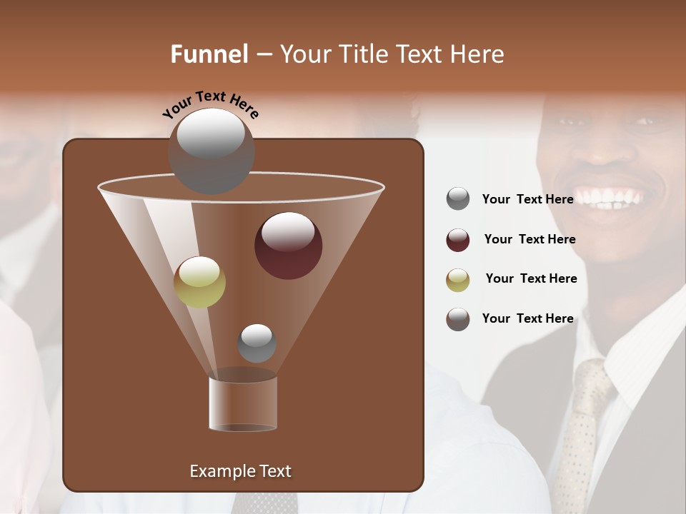 A Group Of Business People Are Smiling For The Camera PowerPoint Template