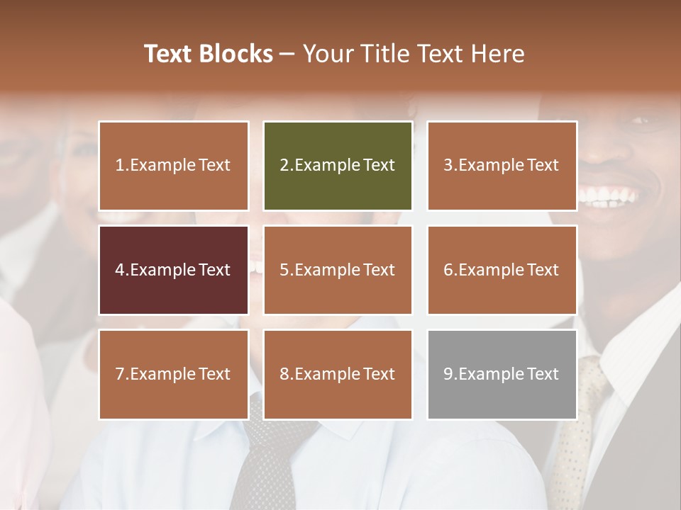 A Group Of Business People Are Smiling For The Camera PowerPoint Template