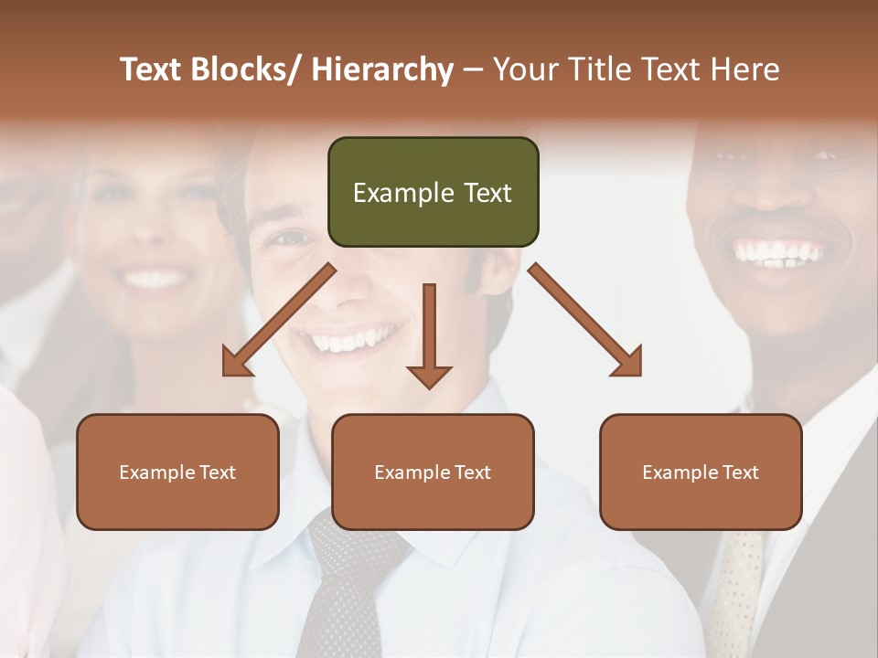 A Group Of Business People Are Smiling For The Camera PowerPoint Template