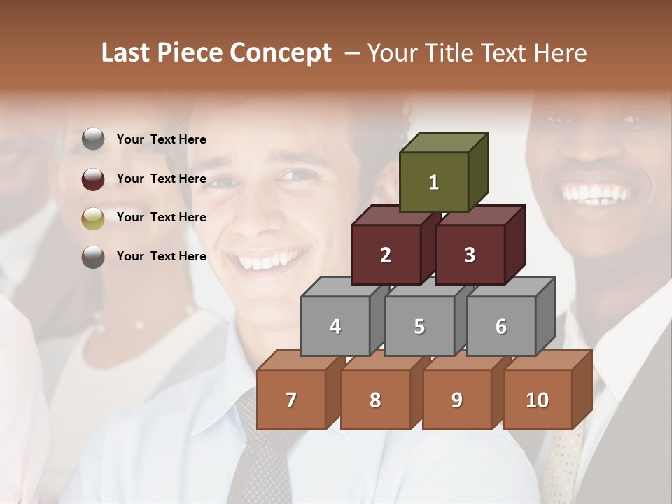 A Group Of Business People Are Smiling For The Camera PowerPoint Template