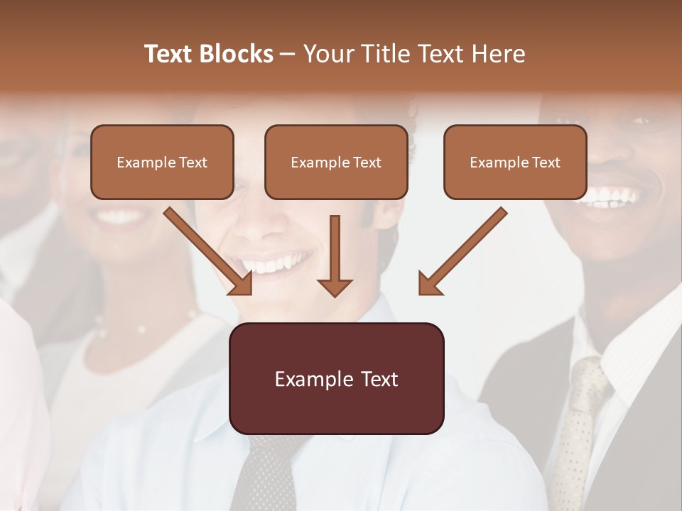 A Group Of Business People Are Smiling For The Camera PowerPoint Template