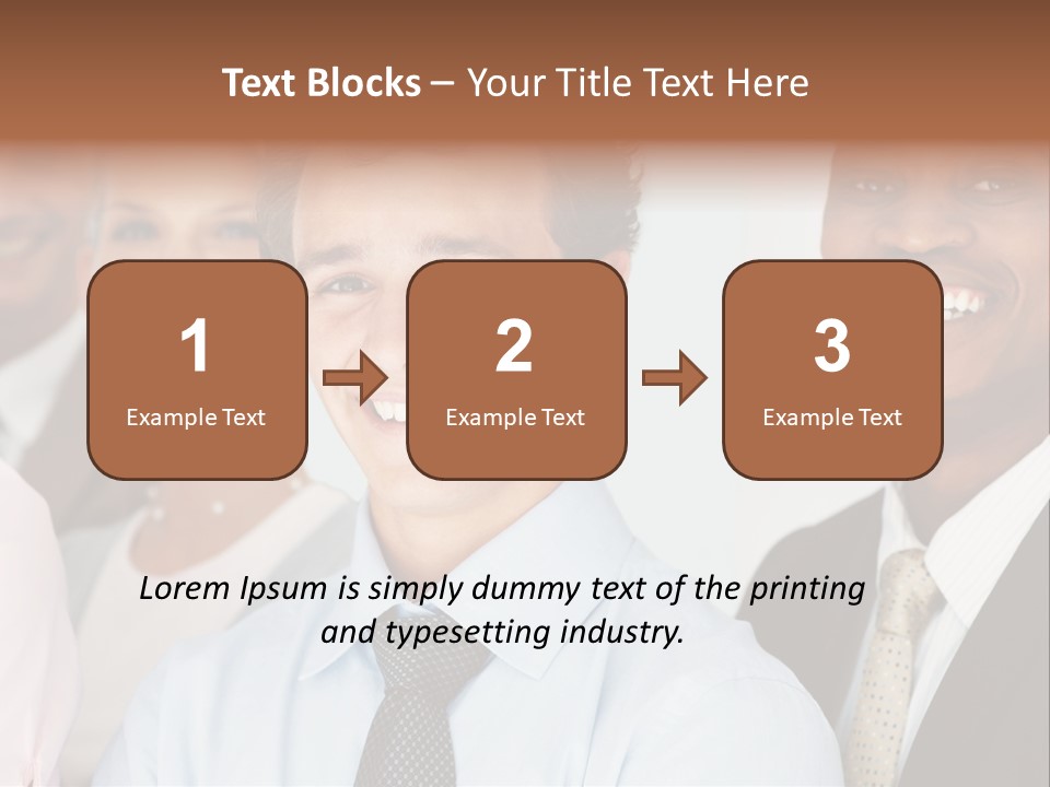 A Group Of Business People Are Smiling For The Camera PowerPoint Template