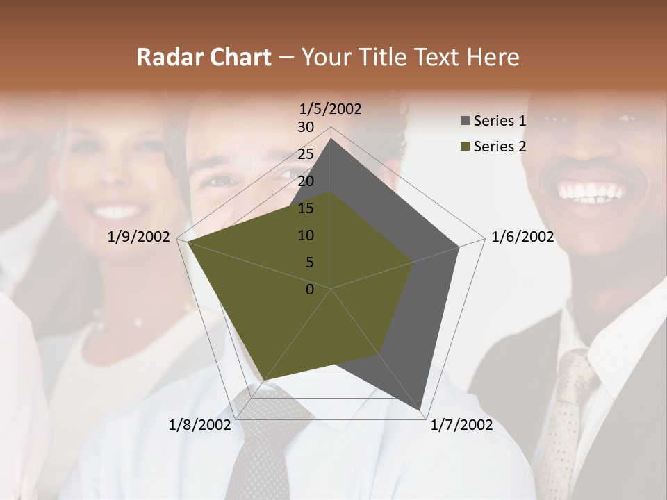 A Group Of Business People Are Smiling For The Camera PowerPoint Template