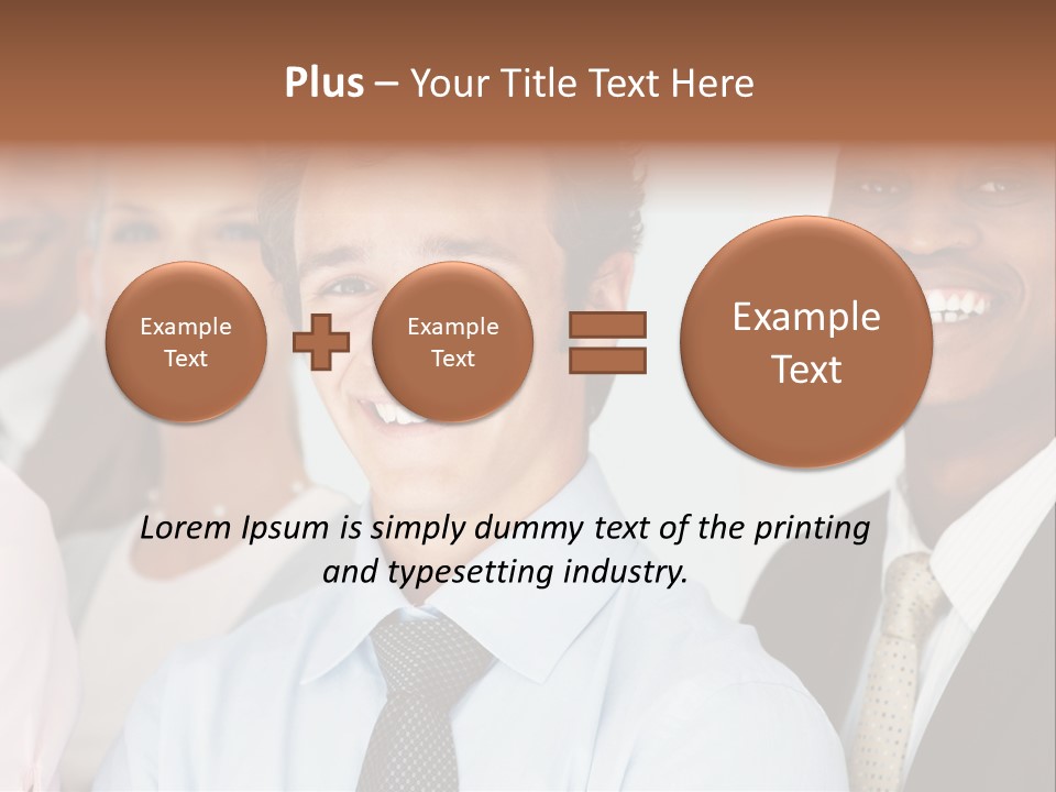 A Group Of Business People Are Smiling For The Camera PowerPoint Template