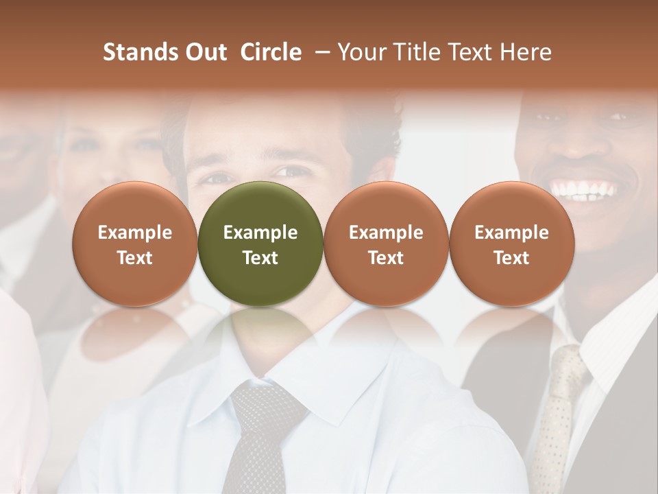 A Group Of Business People Are Smiling For The Camera PowerPoint Template
