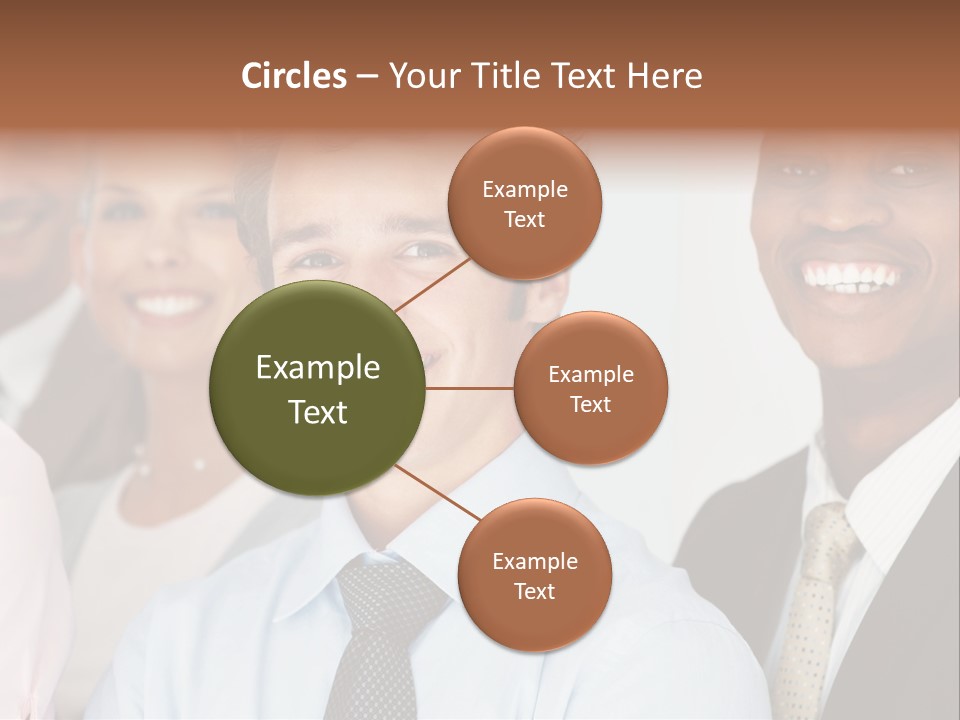 A Group Of Business People Are Smiling For The Camera PowerPoint Template