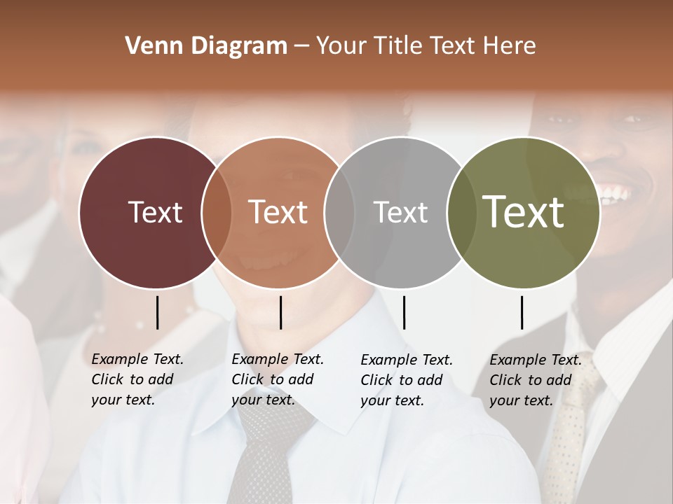 A Group Of Business People Are Smiling For The Camera PowerPoint Template