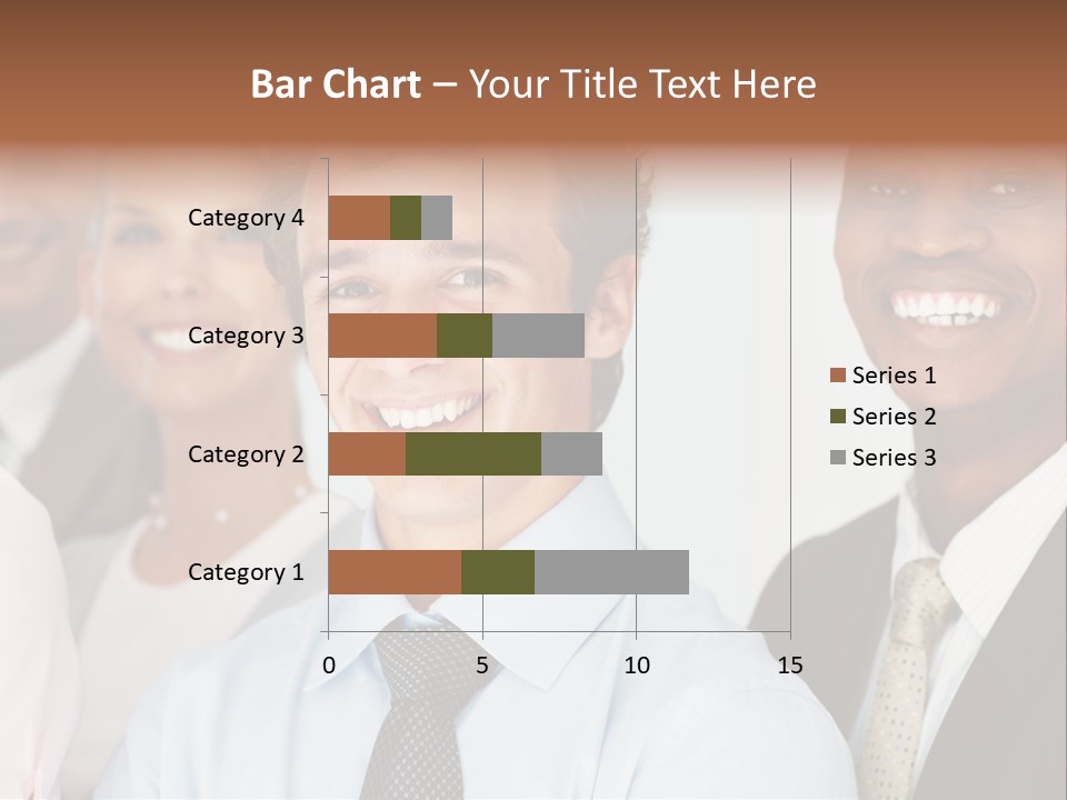 A Group Of Business People Are Smiling For The Camera PowerPoint Template