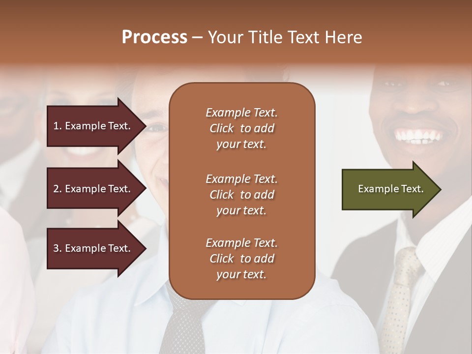 A Group Of Business People Are Smiling For The Camera PowerPoint Template