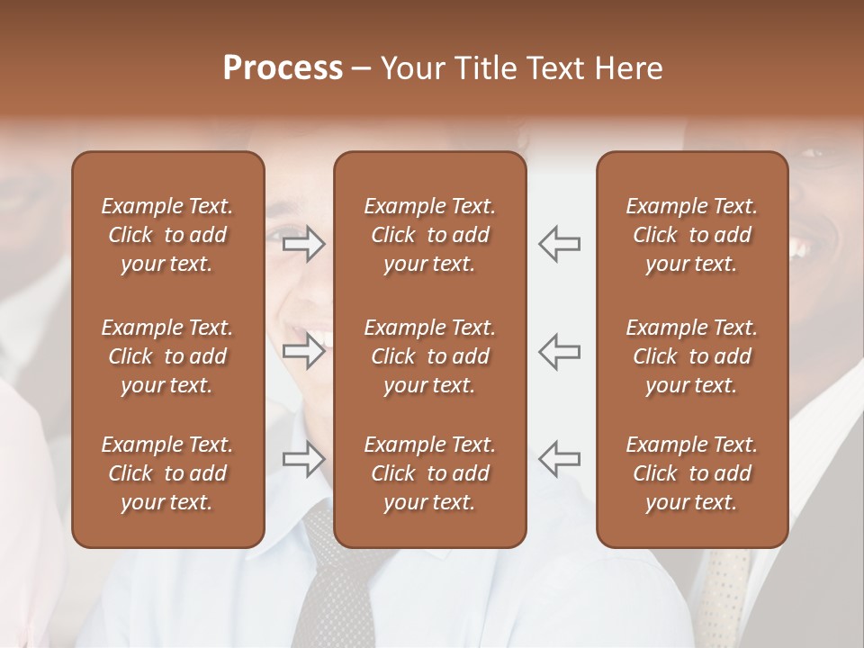 A Group Of Business People Are Smiling For The Camera PowerPoint Template